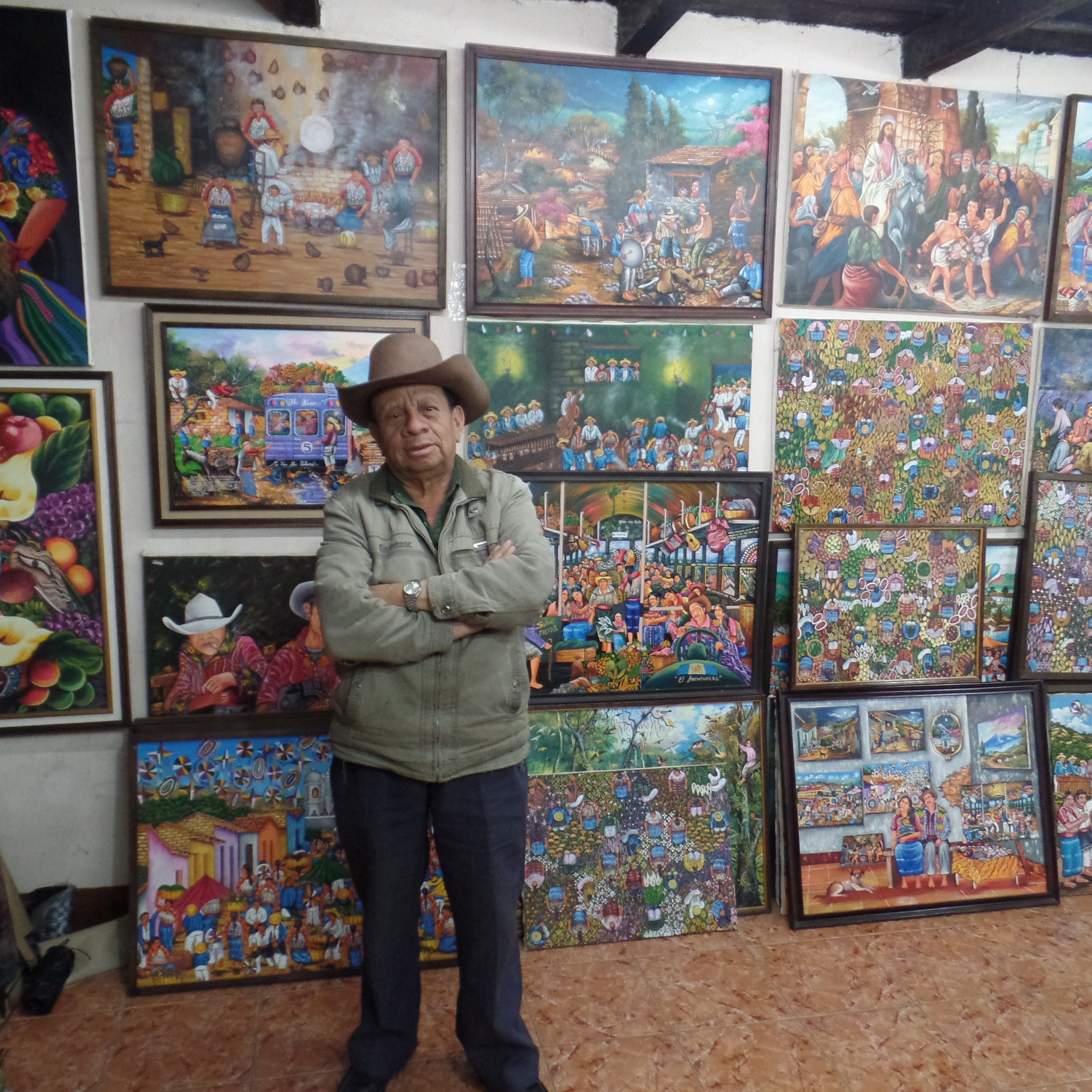 Oscar Pelen artist of Comalapa Guatemala