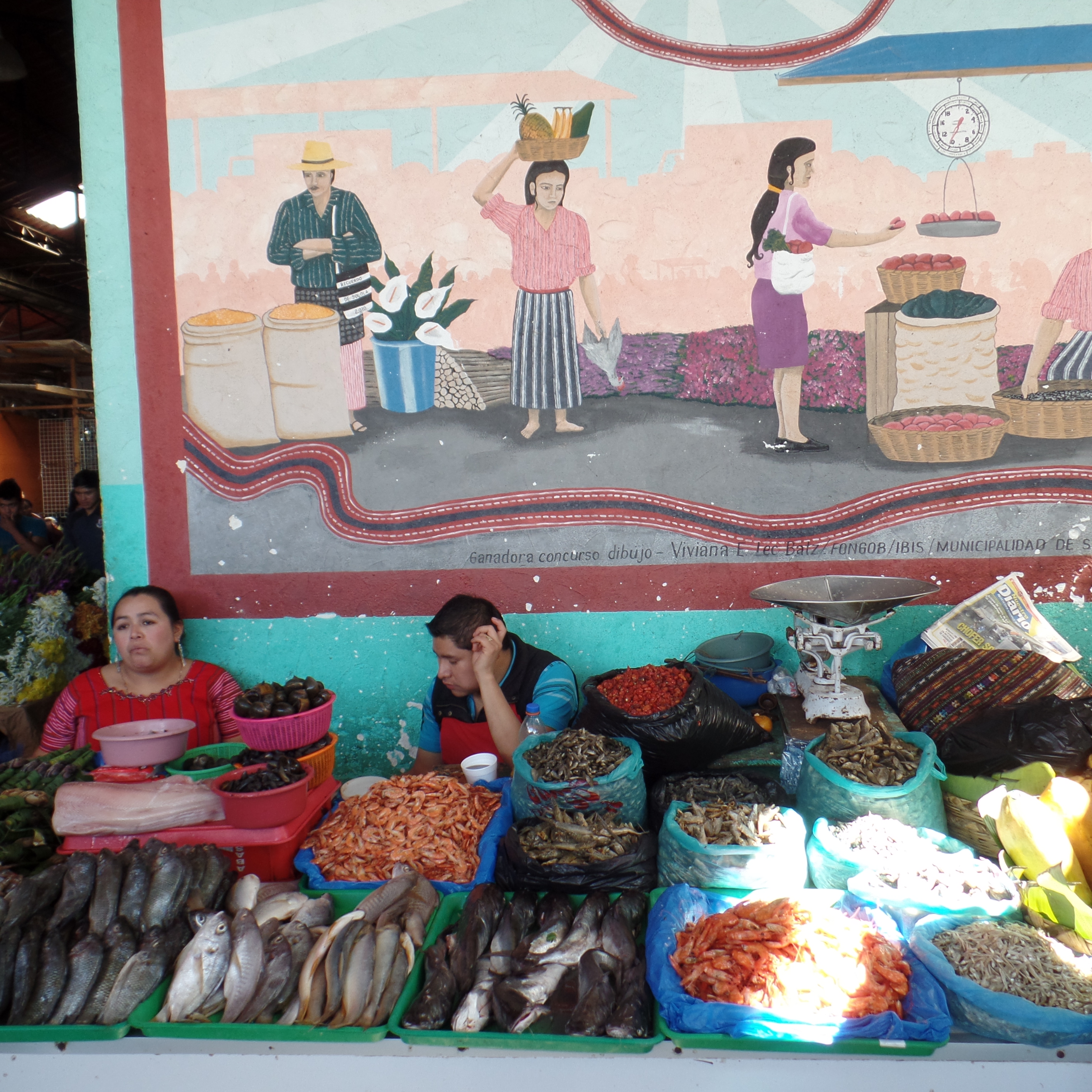 Solola food market near Panajachel Lake Atitlan Guatemala