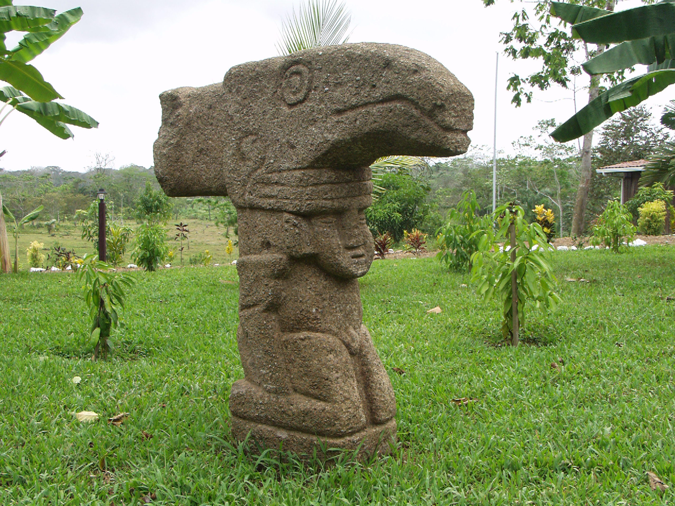 Pre-columbian statues on Ometepe Island in Lake Nicaragua