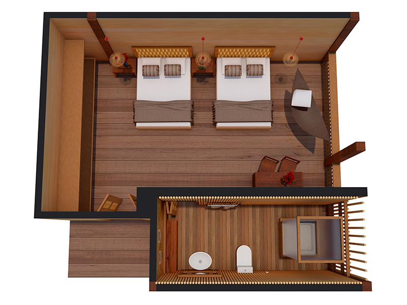 Refugio Amazonas Comfort room floorplan