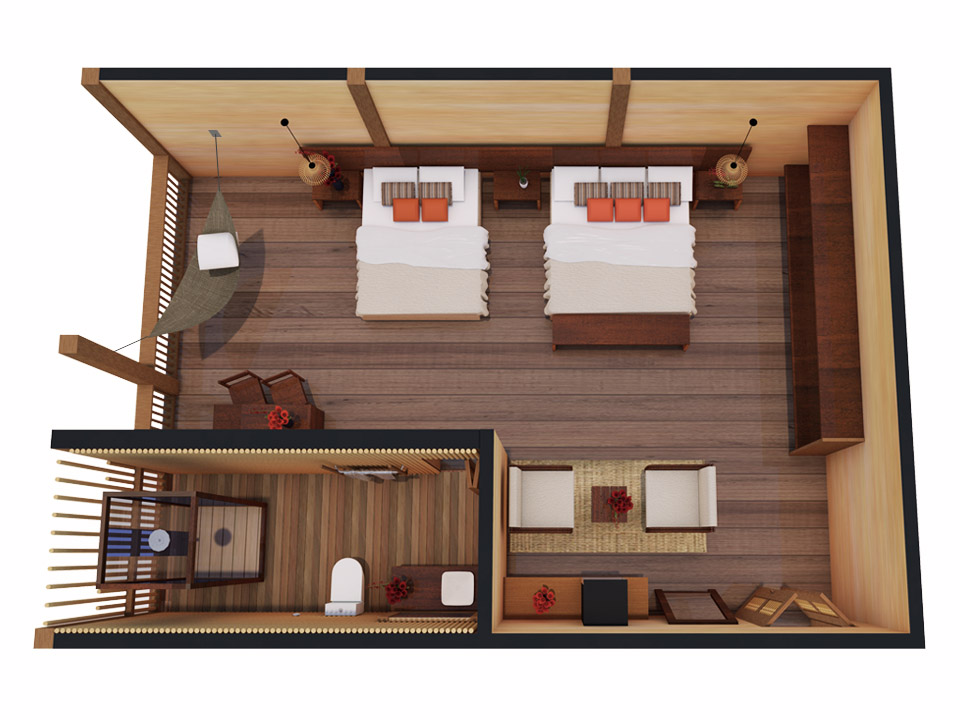 Posada Amazonas Suite Floorplan
